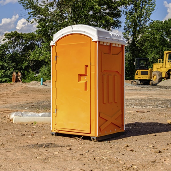 how often are the portable restrooms cleaned and serviced during a rental period in Chickamauga GA